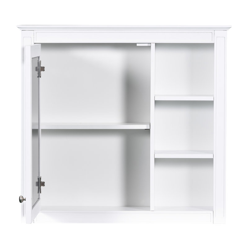 Armoire de rangement pour salle de bain avec miroir, 30 po x 28 po, style moderne, construction, miroir dissimulé 28 po pour salle de bain, fixation murale, grand