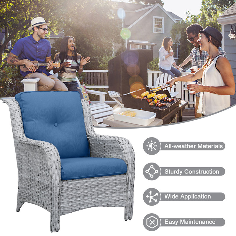 Miamoon 7 - Person Patio Conversation Sets with Cushions