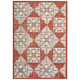 Hand Hooked Wool Geometric Area Rug