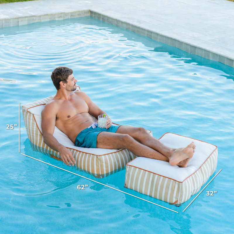 Fauteuil de piscine Big Joe Lux Sealander, Rayures sable