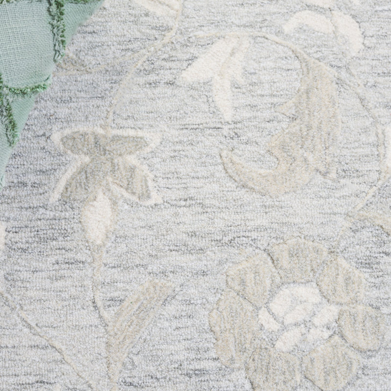 Metro 202 Hand Tufted 50% Wool; 30% Pet; 20% Cotton Floral Rug, Runner 2'3" x 9'