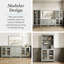 Armoire double à 2 portes Martha Stewart Bedford avec 2 armoires multimédia hautes et quincaillerie de qualité-132959290