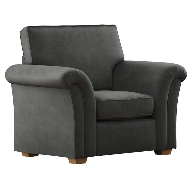 Upholstered Armchair, Steel
