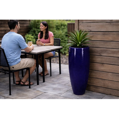Grand vase 14 po x 38 po - Noir