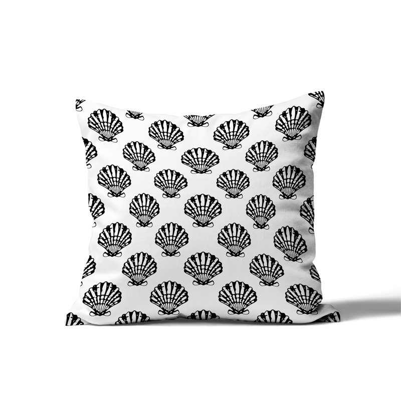 Coussin Barnon, Noir, H 16 po x l 16 po