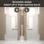 33-32 "x 72" Bifold Shower Door, 1/4"(6mm) Tempered Glass, Chrome Aluminum Frame, Explosion Proof Film-130131967