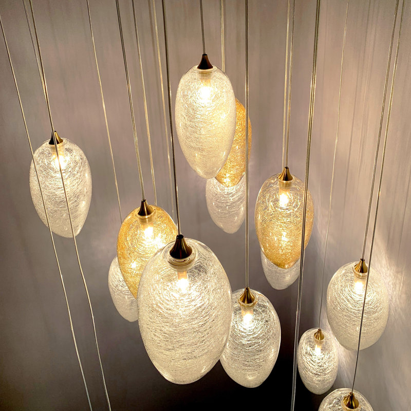 Mist 18 - Light Pendant, White, 144" H x 24" W x 24" D