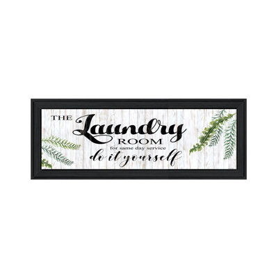 The Laundry Room Framed On Wood Print