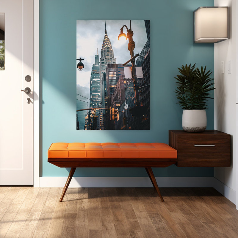 «Downtown Contemporary Architecture City», art mural, H 48 po x l 32 po