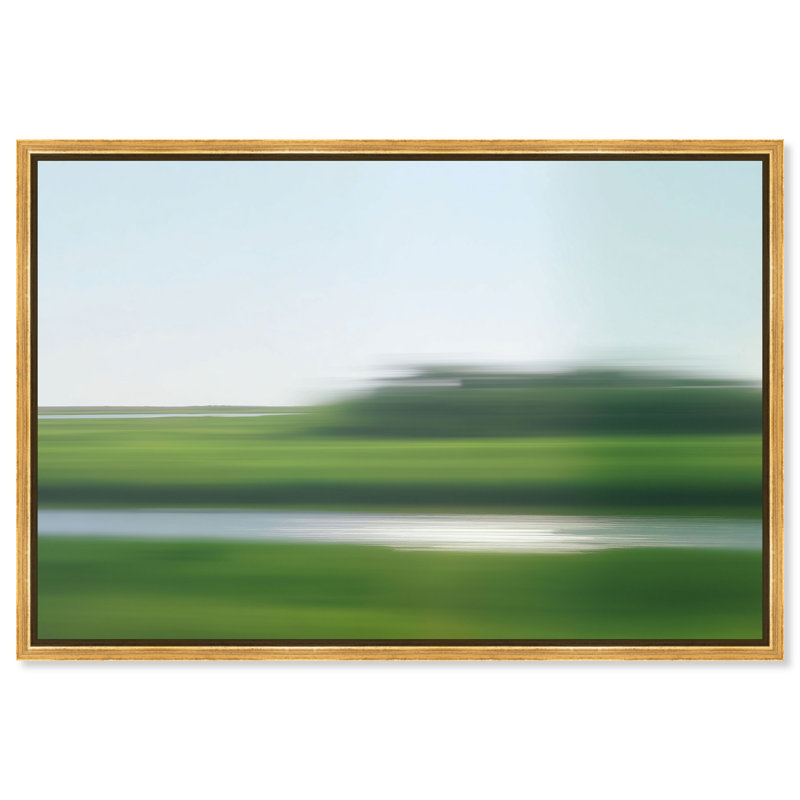 Velocity Meadow II Print by Oliver Gal, 37"H x 55"W, Gold Floater Frame