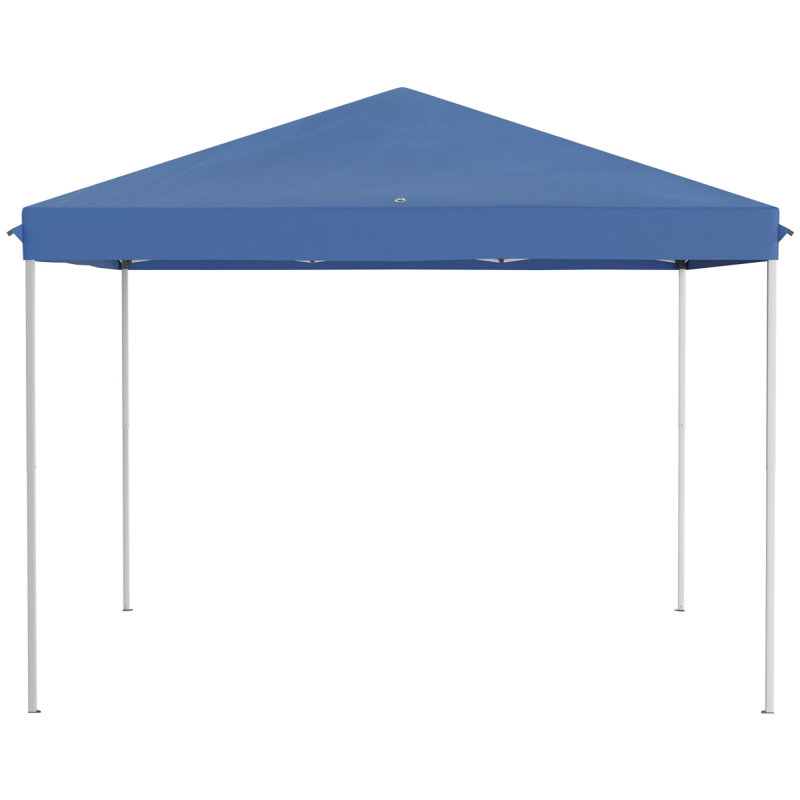 Tente à auvent escamotable avec filet Outsunny, Bleu