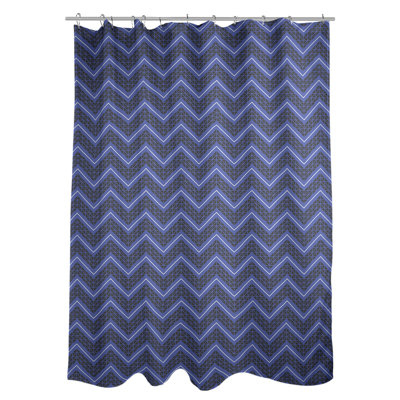 Rideau de douche simple à chevrons à la main classic