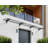 Palram - Canopia Neo 13' W x 3' D Polycarbonate Polymer Stationary Slope Door and Window Awning Gray/Diffused Clear-94128939