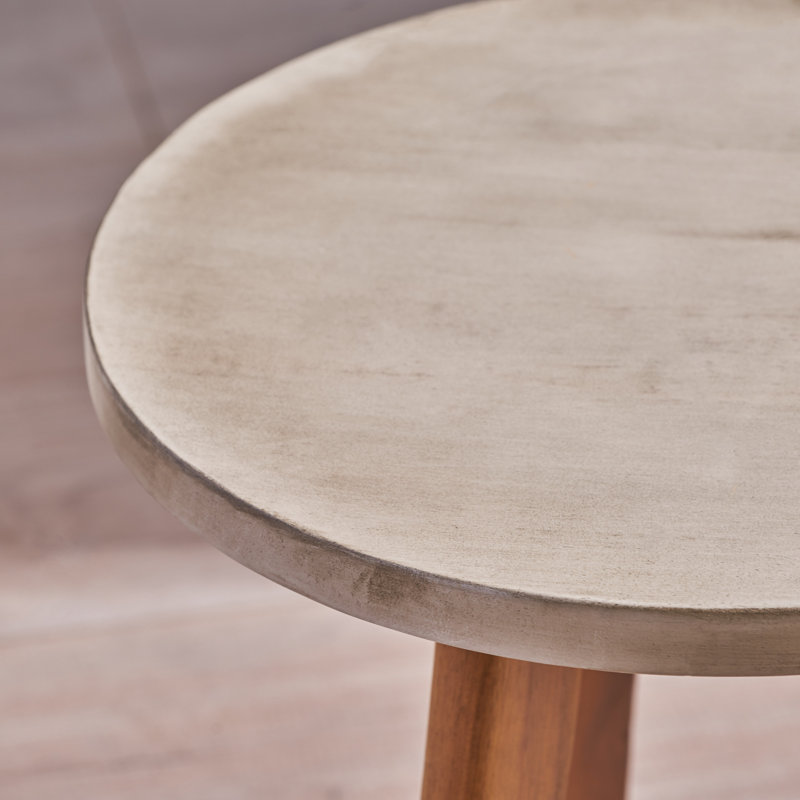 Tables de patio compactes, trépied moderne en bois d'acacia pour la maison de patio