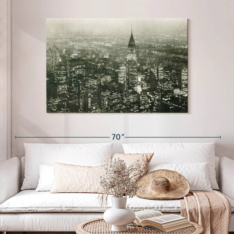 Nicci, superbe Manhattan la nuit, H 32 po x l 48 po