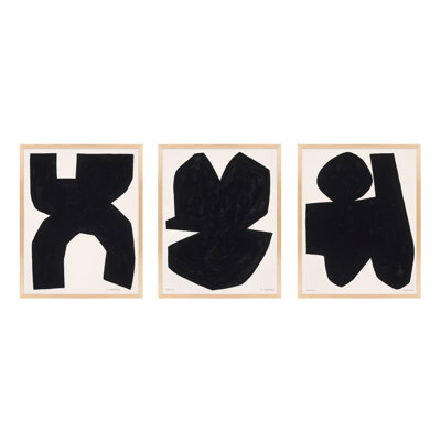 Shauna "Module on White" 3-Piece Painting Set