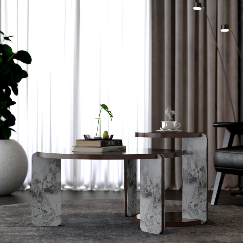 Table basse avec ensemble de tables de bout Modern