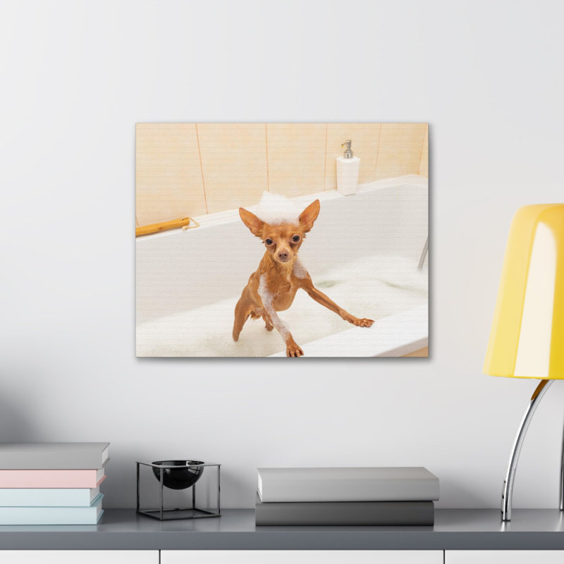 «Cute Russkiy Toy Bath», art mural, H 12 po x l 18 po
