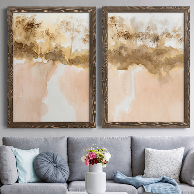 Sun Kissed Earth I - ensemble de 2 reproductions d'art sur toile