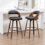 Swivel Upholstered and Faux Leather Bar Stool-772427367-772427368