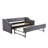 Velvet Twin Daybed On Rolling Casters With Charging Station, Modern Convertible Couch With Tufted Accents For Living Room And Guest Room-1173106796