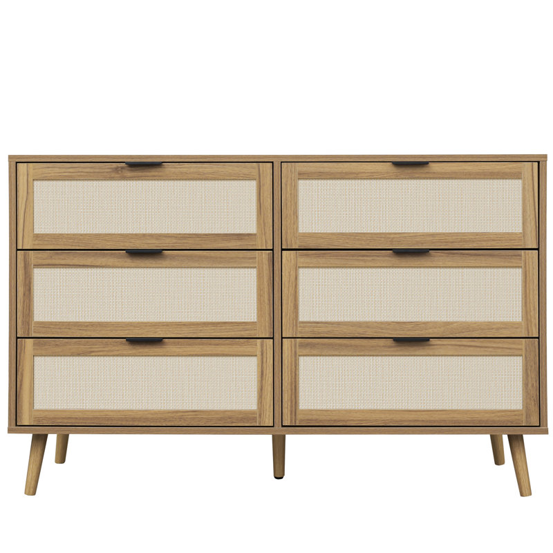 Commode 6 tiroirs Modern, Noyer