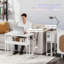 Bureau d'ordinateur pliable, avec sac de rangement, tablette et roulettes pour petits espaces, bureau à domicile