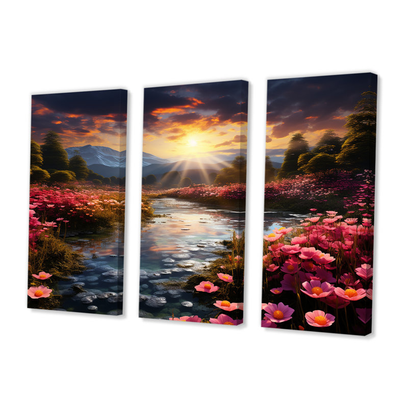 Ensemble de salon Glorious Sunset, Toile tendue, H 32 po x l 48 po x P 1 po