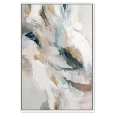 Whispering Colors II Canvas Green Abstract Art by 