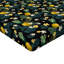 Ambesonne Jungle Boho Fitted Sheet Monstera Leaves Flowers Sea Blue Mustard-106698193