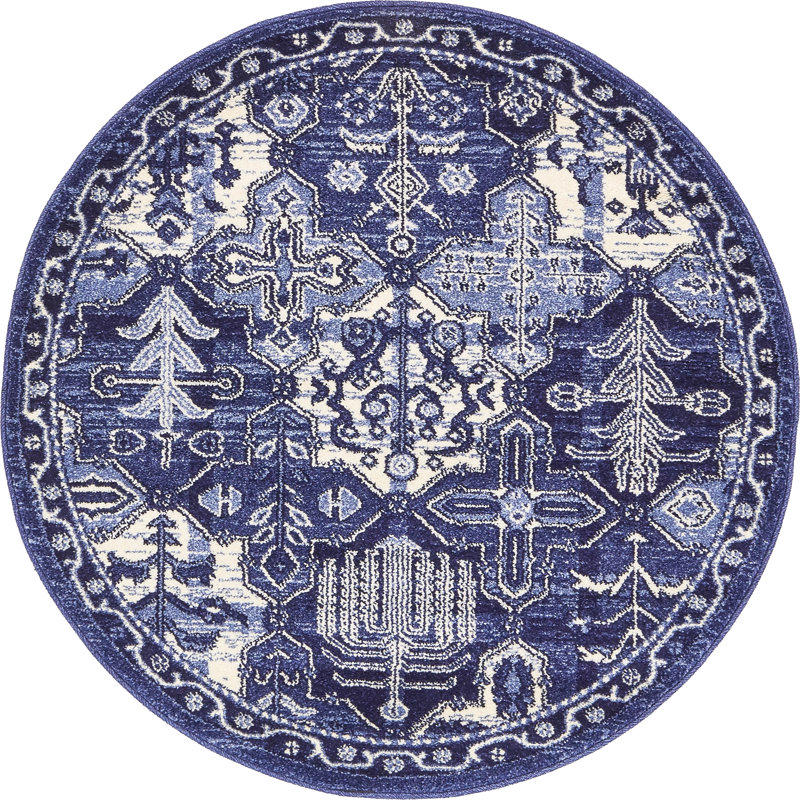 Godina Geometric Indoor Rug, Round 3'3"