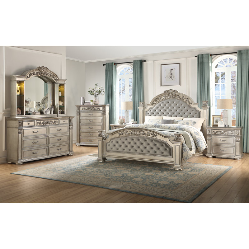 Liyla Classic Platinum 5-Piece Bedroom Set, King