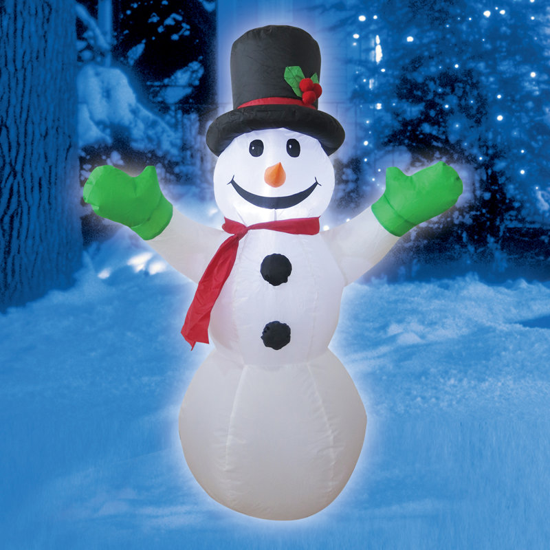 Bonhomme de neige avec lumières disco Idona, Bonhomme de neige