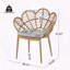 Chaise longue d'extérieur en osier paon de style papasan