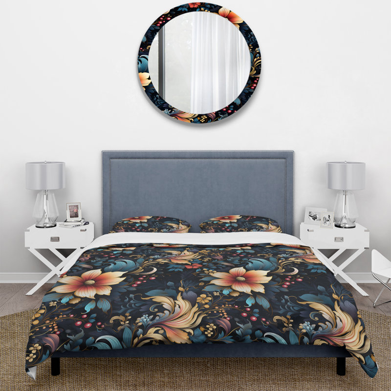 Literie à motif cachemire Classic Elegance, Housse de couette simple + 1 taie décorative stan