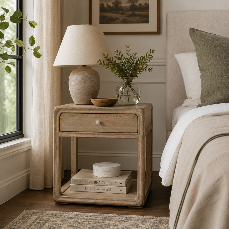 Valverde End Table, Weathered White Wash