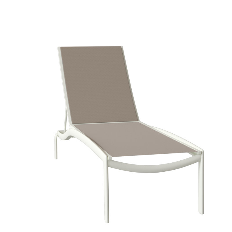 Kor Outdoor Chaise Lounge, Shell, Sparkling Water