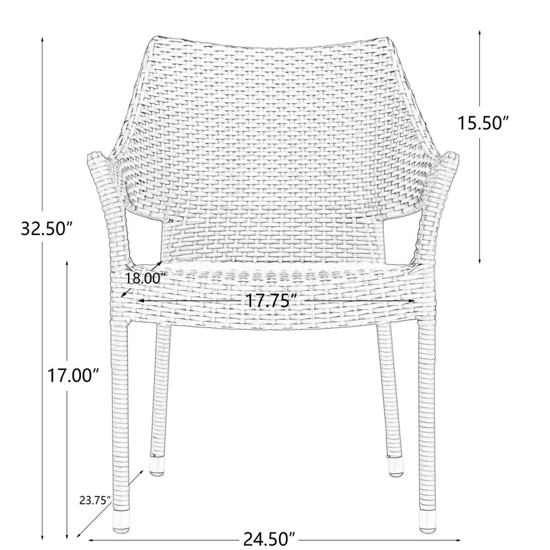 Fauteuil empilable Mirage Grey, PE