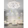 Acea 34.6" White Flower Ceiling Fan With Dimmable Light Modern LED Flush Mount Ceiling Fan Light Remote
