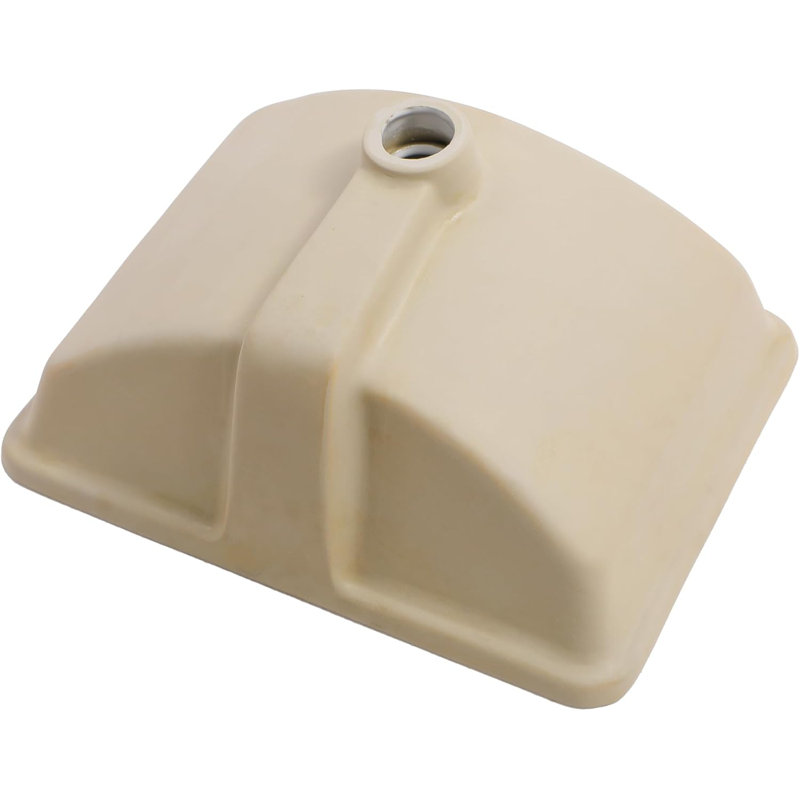 Lavabo de salle de bain encastré avec vasque rectangulaire encastrée en porcelaine blanche pour meuble-lavabo, facile à nettoyer et à installer, avec pinces de fixation