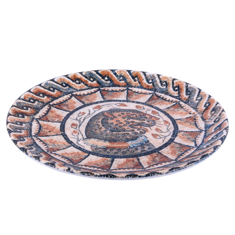 Ancient Mosaic Jaguar Porcelain Serving Plate