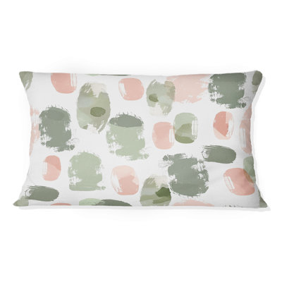 Coussin lombaire bohème vert et rose