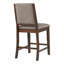 Chaise de comptoir rembourrée chêne manguier (ensemble de 2)