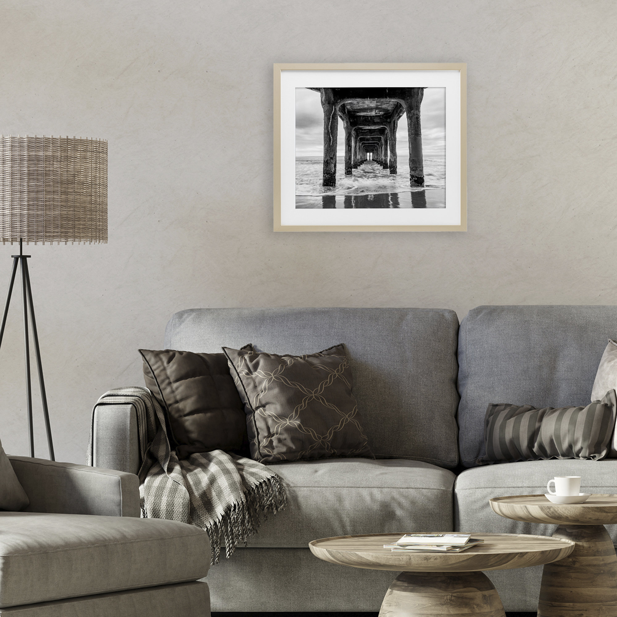 Ebern Designs Pier Structure in Perspective Framed Print Under Glass ...