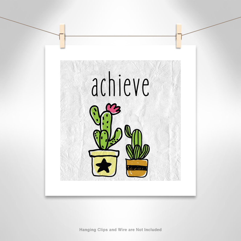 Impression sur papier Cacti C, H 20 po x l 20 po x P 1 po, Papier