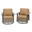 Chaise longue d'extérieur pivotante en osier avec coussins-460850388