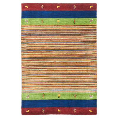 Kashkuli Gabbeh Red Rug 4'0" x 5'11"