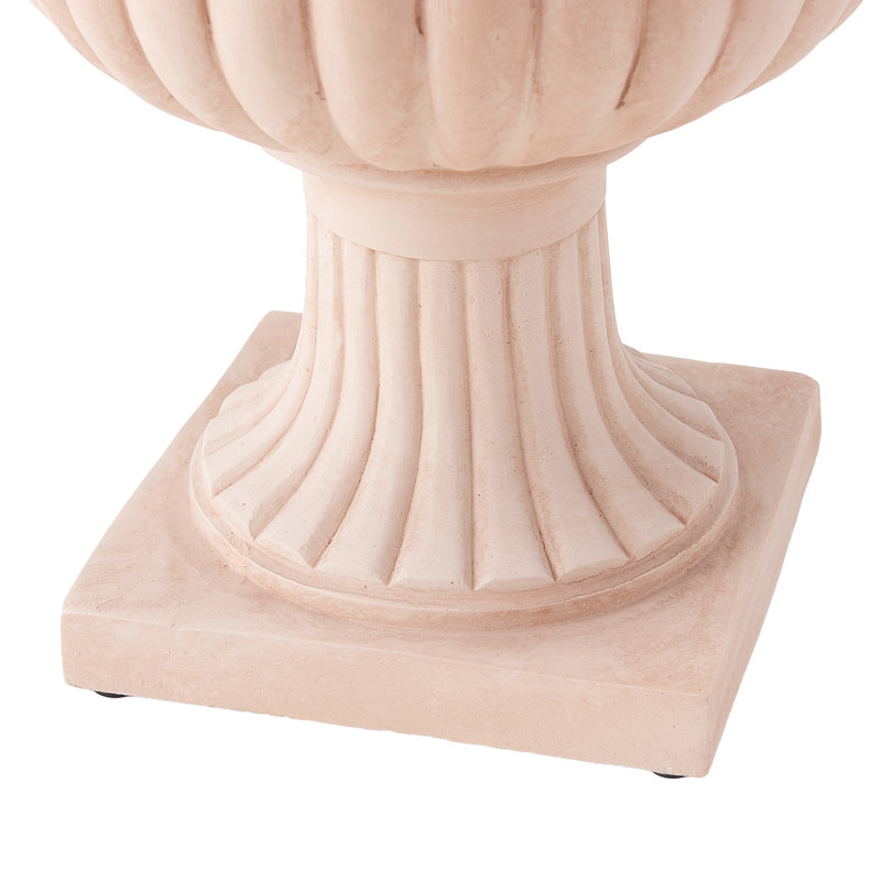 Pot de fleurs urne classique avec détails floraux, 1, Terre cuite