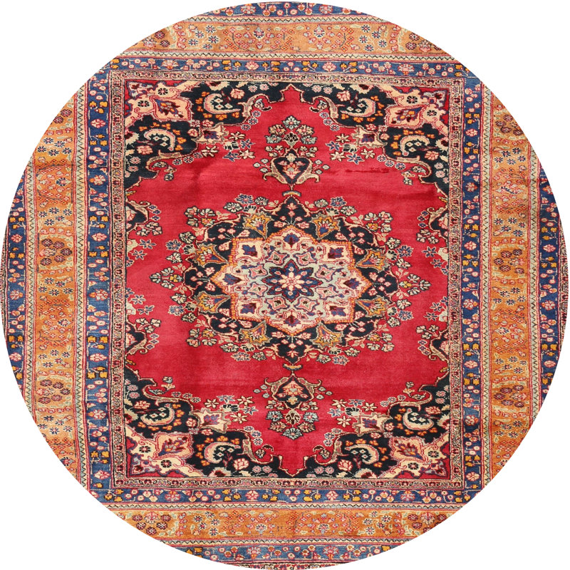 Grandwood Oriental Indoor Rug, Round 8'