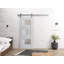 Ensemble de porte de grange robuste en verre givré de 6,6 pi Sete-87388682-87388694